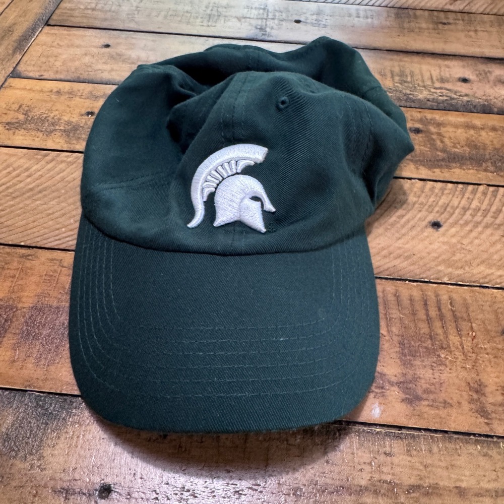 Top of the World Michigan State Spartans Hat Mens OSFA Green Solid‎ Adjustable